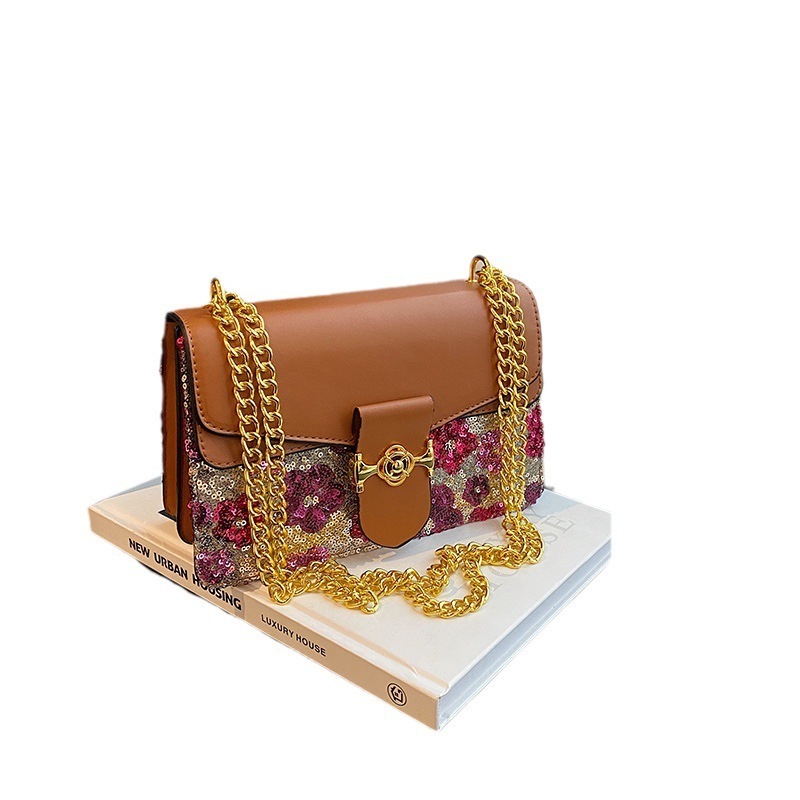 exquisite brown and pink floral purs