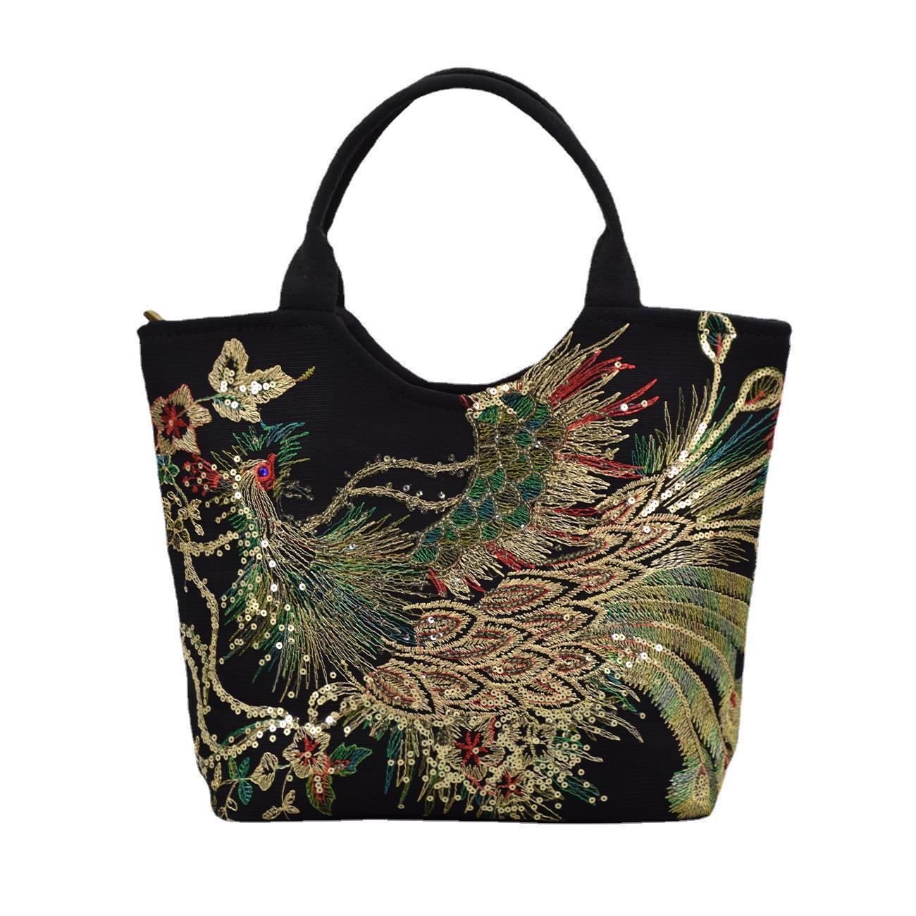 Embroidery Peacoke Bag