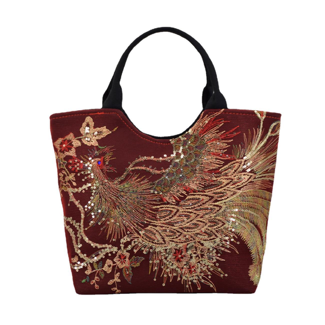 Embroidery Peacoke Bag